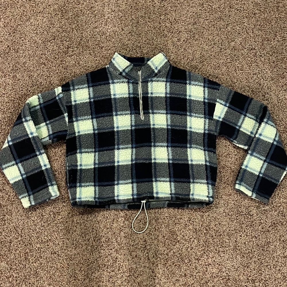 American eagle quarter zip sherpa